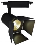 Спот светодиодный для шинной системы TRACK LIGHTS черный LED 30W 2100LM 4000K арт.A6730PL-1BK