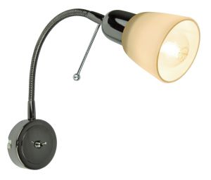 Бра регулируемое LETTURA черный хром E14 1*40W 220V A7009AP-1BC ― ТРИ ПЛАФОНА
