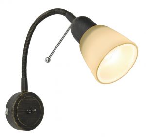 Бра регулируемое LETTURA коричневый E14 1*40W 220V A7009AP-1BR ― ТРИ ПЛАФОНА
