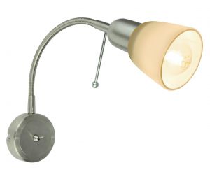 Бра регулируемое LETTURA матовое серебро E14 1*40W 220V A7009AP-1SS ― ТРИ ПЛАФОНА