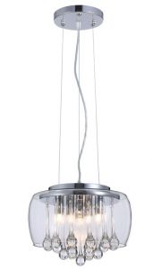 Подвесная люстра хрустальная HALO хром/прозрачный/хрусталь G9 5*33W 220V арт.A7054SP-5CC ― ТРИ ПЛАФОНА