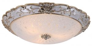 Потолочная люстра TORTA LUX золото/белый E27 3*60W 220V арт.A7135PL-3WH ― ТРИ ПЛАФОНА