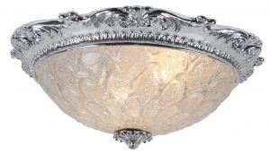 Потолочный светильник TORTA LUX хром/белый E27 2*60W 220V арт.A7136PL-2WH ― ТРИ ПЛАФОНА
