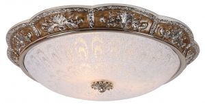 Потолочная люстра TORTA LUX золото/коричневый мрамор/белый E27 3*60W 220V арт.A7137PL-3CR ― ТРИ ПЛАФОНА