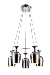Подвесная люстра RONDO хром E27 5*40W A8071LM-5CC ― ТРИ ПЛАФОНА