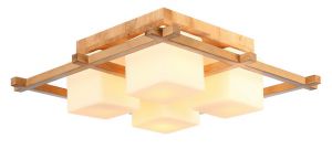 Потолочная люстра WOODS светло-коричневый/белый E27 4*60W 220V арт.A8252PL-4BR ― ТРИ ПЛАФОНА