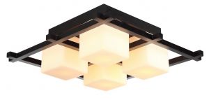 Потолочная люстра WOODS шоколадный/белый E27 4*60W 220V арт.A8252PL-4CK ― ТРИ ПЛАФОНА