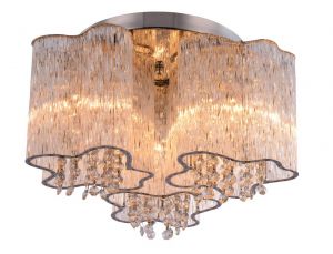 Потолочная люстра TWINKLE хром/прозрачный/хрусталь E14 3*40W 220V A8560PL-3CL ― ТРИ ПЛАФОНА