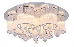 Потолочная люстра ONDATA хром/прозрачный/коньячный/хрусталь G9 15*33W 220V A8562PL-15CL ― ТРИ ПЛАФОНА