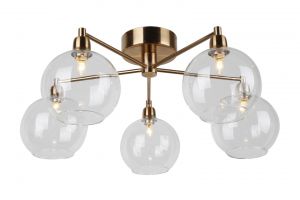 Потолочная люстра ROSARIA красная бронза/прозрачный G9 5*40W 220V арт.A8564PL-5RB ― ТРИ ПЛАФОНА