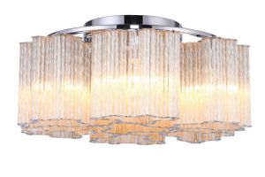 Потолочная люстра DILETTO хром/коньячный E14 7*40W 220V A8567PL-7CG ― ТРИ ПЛАФОНА