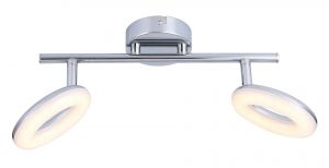 Спот светодиодный два плафона CIAMBELLA хром LED 2*4W 640Lm 3000K A8972AP-2CC ― ТРИ ПЛАФОНА