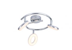 Спот светодиодный три плафона CIAMBELLA хром LED 3*4W 960Lm 3000K A8972PL-3CC ― ТРИ ПЛАФОНА