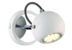 Спот одна лампа SPIA белый/хром GU10 1*50W 220V арт.A9128AP-1WH ― ТРИ ПЛАФОНА