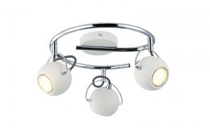 Потолочная люстра SPIA белый/хром GU10 3*50W 220V арт.A9128PL-3WH ― ТРИ ПЛАФОНА