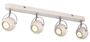 Спот четыре лампы SPIA белый/хром GU10 4*50W 220V арт.A9128PL-4WH ― ТРИ ПЛАФОНА