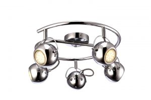 Потолочная люстра SPIA хром GU10 5*50W 220V арт.A9128PL-5CC ― ТРИ ПЛАФОНА