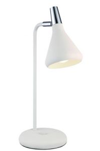 Настольная лампа CICLONE белый/хром E14 1*40W 220V арт.A9154LT-1WH ― ТРИ ПЛАФОНА