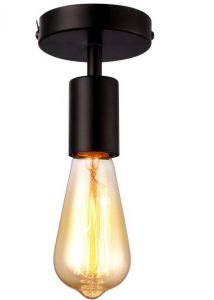 Накладной светильник FUORI черный E27 1*60W 220V арт.A9184PL-1BK ― ТРИ ПЛАФОНА
