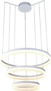 Подвесная люстра светодиодная ROTONDO белый LED 3*30W 220V 6300Lm 3000K A9300SP-3WH ― ТРИ ПЛАФОНА