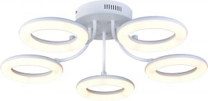 Потолочная люстра светодиодная NASTRO белый LED 5*8W 220V 3100Lm 3000K A9358PL-5WH ― ТРИ ПЛАФОНА