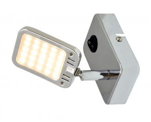 Спот светодиодный одна лампа RAMPA хром/белый LED 1*4,2W 290LM 3000K арт.A9412AP-1CC ― ТРИ ПЛАФОНА