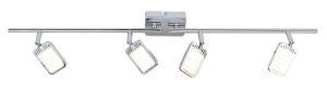 Спот светодиодный четыре лампы RAMPA хром/белый LED 4*4,2W 1160LM 3000K арт.A9412PL-4CC ― ТРИ ПЛАФОНА