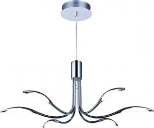 Подвесная люстра светодиодная MATTINO хром/белый LED 6*39W 220V 2200Lm 3000K A9442LM-6CC ― ТРИ ПЛАФОНА