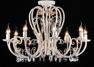 Классическая люстра "свечи" Elegant 57 ARM336-08-W ― ТРИ ПЛАФОНА