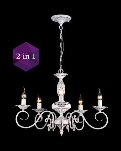 Подвесная/потолочная люстра "свечи" Elegant 61 ARM806-05-W ― ТРИ ПЛАФОНА