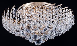 Хрустальная люстра потолочная Diamant10 DIA120-06-G ― ТРИ ПЛАФОНА