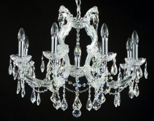 Подвесная хрустальная люстра "свечи" Monogram 9 DIA905-09-N ― ТРИ ПЛАФОНА