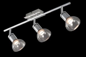 Спот светодиодный три плафона Аxion хром LED 3*4W 220V арт. ECO003-03-N ― ТРИ ПЛАФОНА