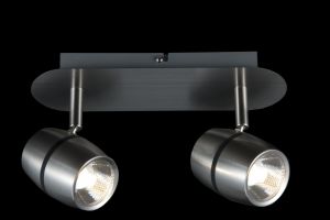 Спот светодиодный два плафона Meson никель LED 2*5W 220V арт. ECO004-02-N ― ТРИ ПЛАФОНА