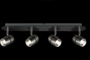 Спот светодиодный четыре плафона Meson никель LED 4*5W 220V арт. ECO004-04-N ― ТРИ ПЛАФОНА