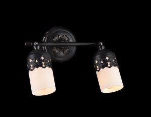 Спот два плафона Renda кофейный с  золотом E14 2*40W 220V арт. ECO562-02-R ― ТРИ ПЛАФОНА