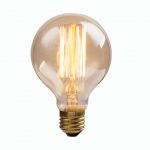 Лампа накаливания ретро BULBS шар, прозрачный E27 60W 220V 350Lm 2700K арт.ED-G80-CL60