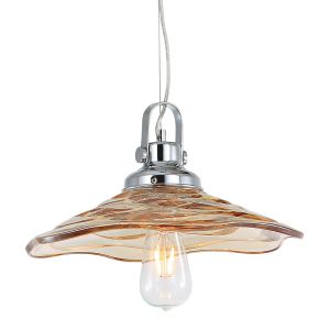 Подвесной светильник LOFT хром/янтарный E27 1*60W 220V арт.LSP-0206 ― ТРИ ПЛАФОНА