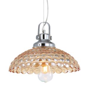 Подвесной светильник LOFT хром/янтарный E27 1*60W 220V арт.LSP-0209 ― ТРИ ПЛАФОНА
