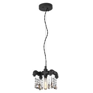 Подвесной светильник LOFT коричневый/хрусталь E14 1*40W 220V арт.LSP-9371 ― ТРИ ПЛАФОНА
