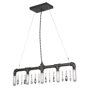 Подвесной светильник LOFT коричневый/хрусталь E14 5*40W 220V арт.LSP-9375 ― ТРИ ПЛАФОНА