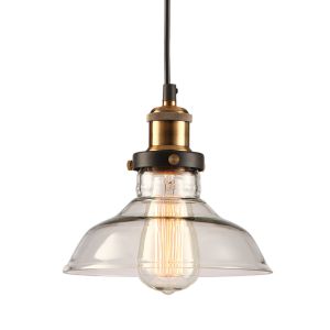 Подвесной светильник LOFT черный/латунь/прозрачный E27 1*60W 220V арт.LSP-9606 ― ТРИ ПЛАФОНА