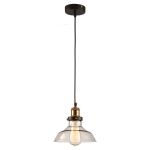 Подвесной светильник LOFT черный/латунь/прозрачный E27 1*60W 220V арт.LSP-9606